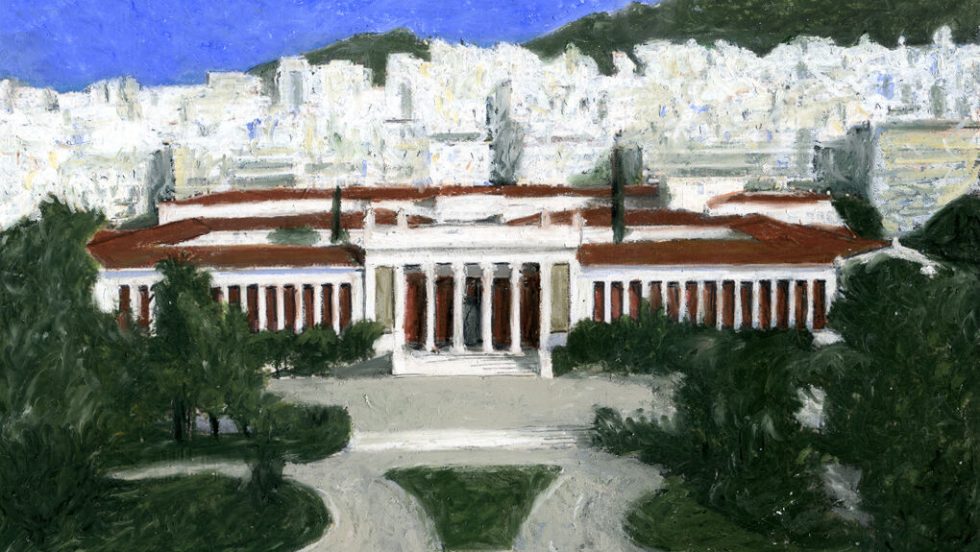 Αρχαιολογικό Μουσείο-λαδοπαστέλ σε χαρτί